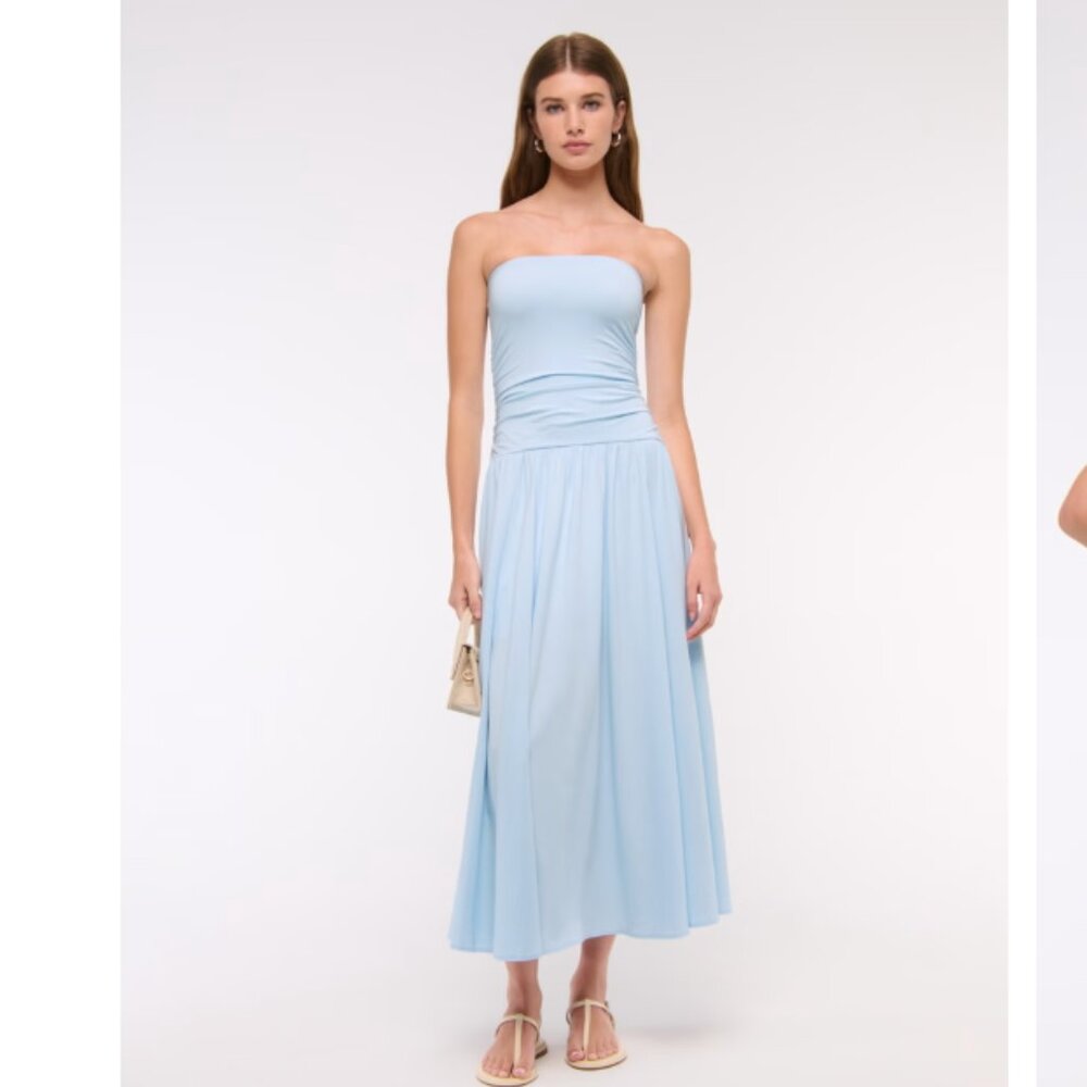 Abercrombie & Fitch Light Blue Maxi Dress